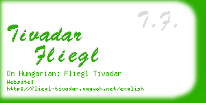 tivadar fliegl business card